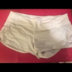 Lululemon speed short— white, size 8